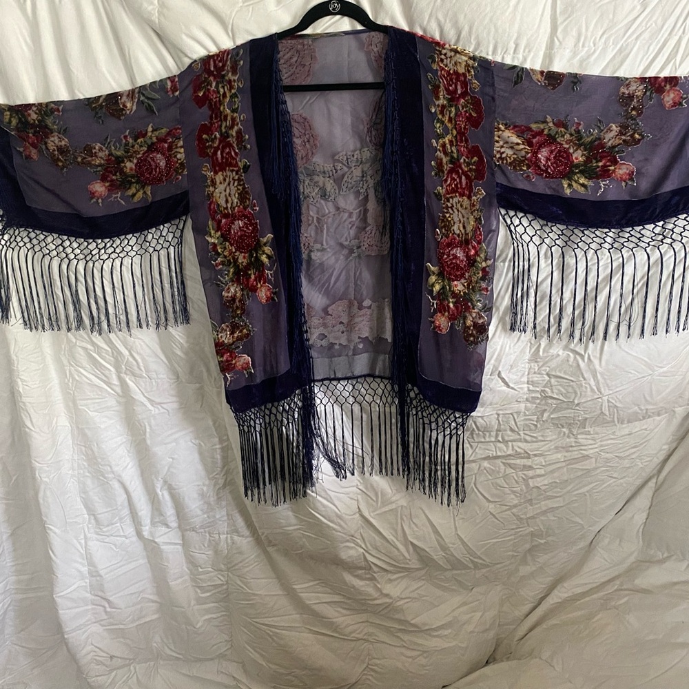 Beautiful burn out velvet jacket